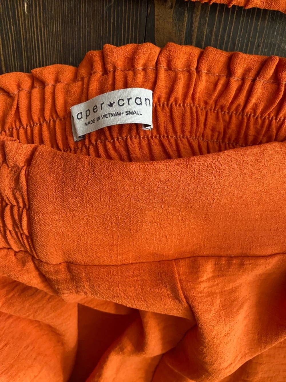 Women’s “Paper Crane” Orange Wide-Leg 2 piece Outfit Size Small - Picture 4 of 7